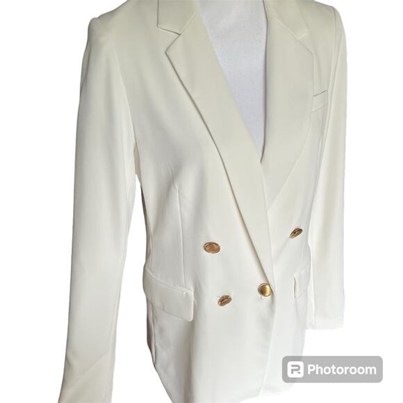 House Of Harlow 1960 Double Breasted White Blazer- Size Small - Picture 3 of 13